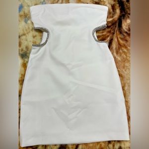 Zara white mini dress size S